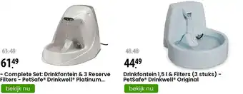 Zooplus Drinkfontein 1,5 l & Filters (3 stuks) - PetSafe® Drinkwell® Original aanbieding