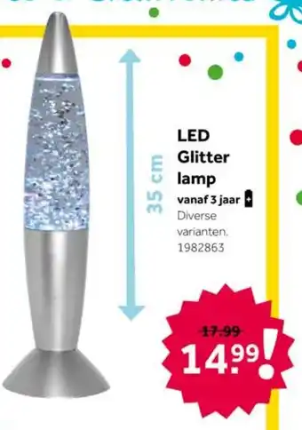 Intertoys LED Glitter lamp aanbieding