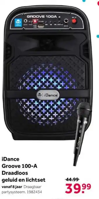 Intertoys iDance Groove 100-A Draadloos geluid en lichtset aanbieding