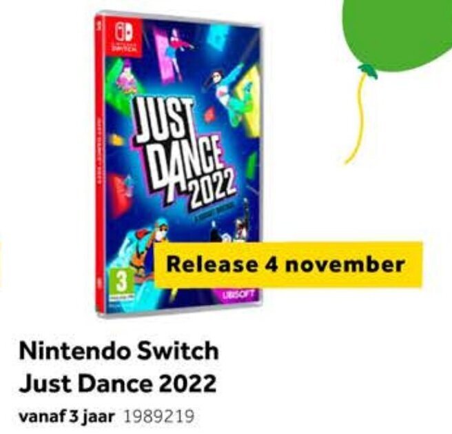 Nintendo Switch Just Dance 2022 aanbieding bij Intertoys