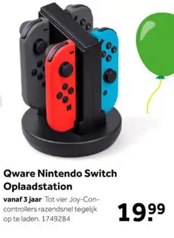 Intertoys Qware Nintendo Switch Oplaadstation aanbieding