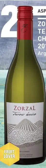 Gall & Gall Zorzal terroir unico chardonnay 75cl wijn aanbieding