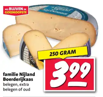 Nettorama Familie Nijland Boerderijkaas belegen, extra belegen of oud 250 gram aanbieding