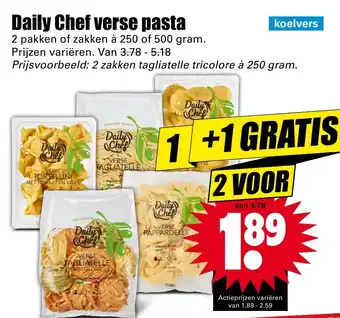 Dirk Daile Chef Verse Pasta 2*250/500g aanbieding