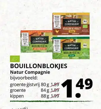 Ekoplaza Bouillonblokjes natur compagnie aanbieding