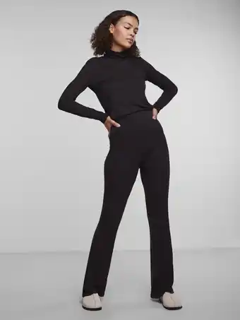 Bol.com Pieces Broek Pcnala Hw Flared Pant Bc 17123712 Black Dames Maat - L aanbieding