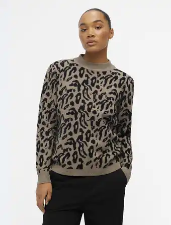 Bol.com OBJECT OBJRAY L/S KNIT PULLOVER AOP NOOS Dames Trui - Maat L aanbieding