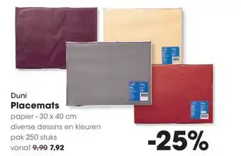 HANOS Duni Place mats aanbieding