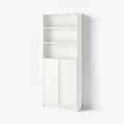 IKEA Billy / oxberg Boekenkast met deuren, wit, 80x30x202 cm aanbieding