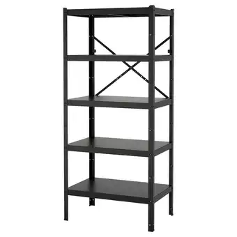 IKEA Bror Open kast, zwart, 85x55x190 cm aanbieding