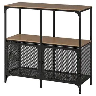 IKEA FjÄllbo Stellingkast, zwart, 100x95 cm aanbieding