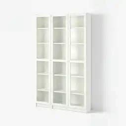 IKEA Billy / oxberg Boekenkast met glazen deur, wit, 120x30x202 cm aanbieding