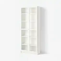 IKEA Billy / oxberg Boekenkast met glazen deur, wit/glas, 80x42x202 cm aanbieding