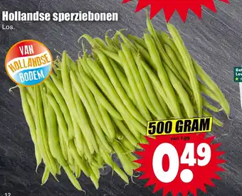 Dirk Hollandse sperziebonen 500g aanbieding