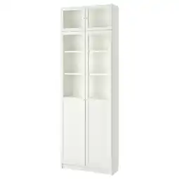 IKEA Billy Boekenkast bovendeel/pan-/vitrdeur, wit, 80x30x237 cm aanbieding