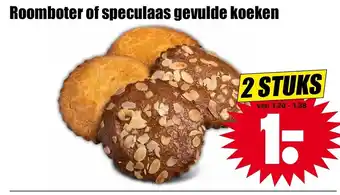 Dirk Roomboter of speculaas gevulde koeken 2 stuks aanbieding