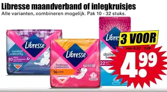 Dirk Libresse maandverband of inlegkruisjes 3*10-32st aanbieding