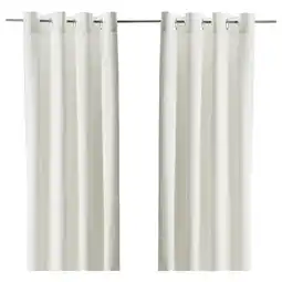 IKEA Merete Deels verduisterende gordijnen,1pr, wit, 145x300 cm aanbieding