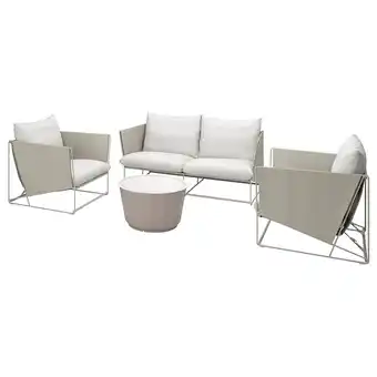 IKEA Havsten / lÅgaskÄr Loungeset 4-zits, beige/beige aanbieding