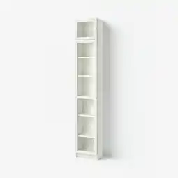 IKEA Billy / oxberg Boekenkast met vitrinedeur, wit/glas, 40x30x237 cm aanbieding