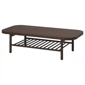 IKEA Listerby Salontafel, donkerbruin beukenfineer, 140x60 cm aanbieding