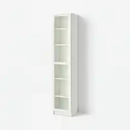 IKEA Billy / oxberg Boekenkast met vitrinedeur, wit/glas, 40x42x202 cm aanbieding