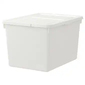 IKEA Sockerbit Bak met deksel, wit, 38x51x30 cm aanbieding