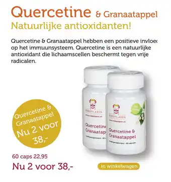 De Rode Pilaren Quercetine & Granaatappel aanbieding