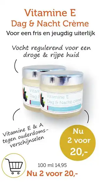 De Rode Pilaren Vitamine E Dag & Nacht Crème aanbieding