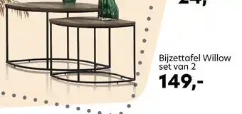 Happy@Home Bijzettafel Willow set van 2 aanbieding