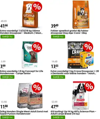 Zooplus Extra voordelig! 7,5/12/18 kg Ultima Honden Droogvoer - Medium / Maxi Junior Kip (12 kg) aanbieding