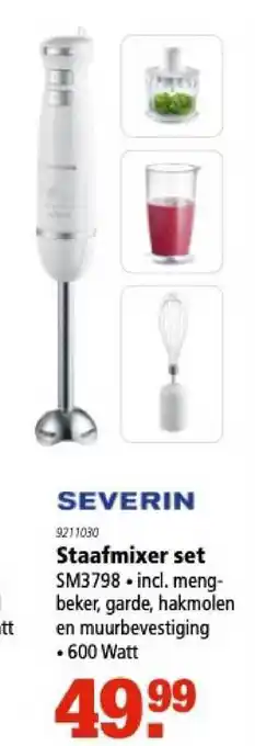 Marskramer Severin staafmixer set sm3798 aanbieding