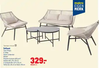 Makro Sofaset type vilagio aanbieding