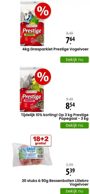 Zooplus 4kg Grasparkiet Prestige Vogelvoer aanbieding