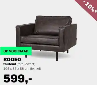 Trendhopper Rodeo Fauteuil Zwart aanbieding