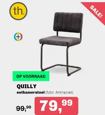 Trendhopper Quilly eetkamerstoel Antraciet aanbieding