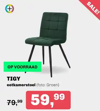 Trendhopper Tigy eetkamerstoel Groen aanbieding