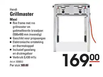 Sligro Hendi grillmaster maxi aanbieding