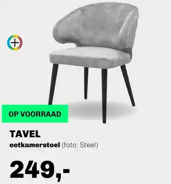 Trendhopper Tavel eetkamerstoel Steel aanbieding