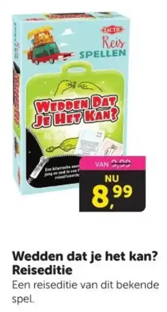 Boekenvoordeel Wedden dat je het kan? Reiseditie aanbieding