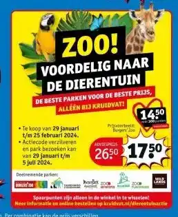 Kruidvat VOORDELIG NAAR DE DIERENTUIN aanbieding