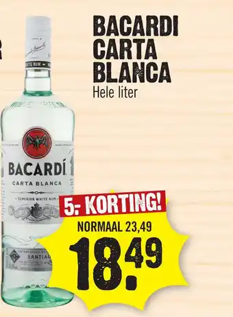 Super Dirck 3 BACARDI CARTA BIANCA aanbieding