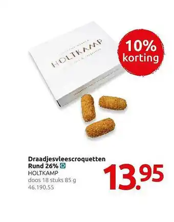 Hocras Draadjesvleescroquetten Rund 26% Holtkamp 10% Korting 85g aanbieding