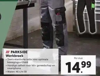 Lidl III PARKSIDE Werkbroek aanbieding