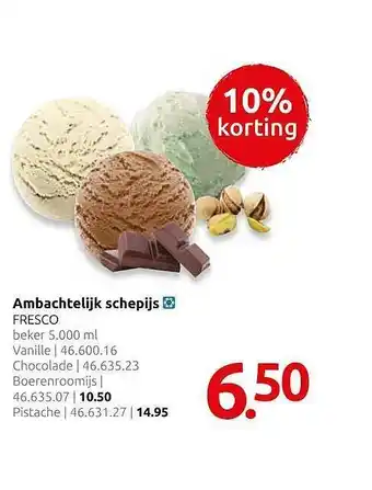 Hocras Ambachtelijk Schepijs Fresco 10% Korting aanbieding