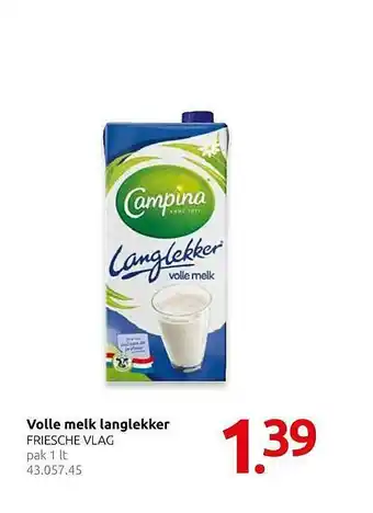 Hocras Volle Melk Langlekker Friesche Vlag aanbieding