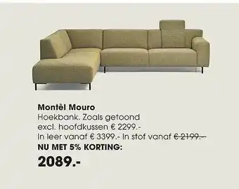 Montel Montèl Mouro Hoekbank aanbieding