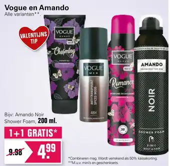 De Online Drogist Vogue en Amando 200 ml aanbieding