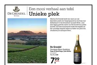 Sligro De grendel sauvignon blanc koetshuis cape of good hope, zuid-afrika aanbieding