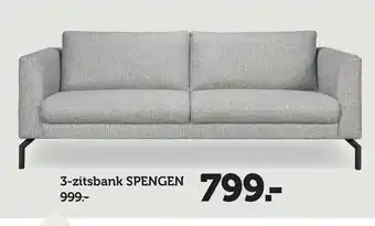 Woonexpress 3-zitsbank Spengen aanbieding